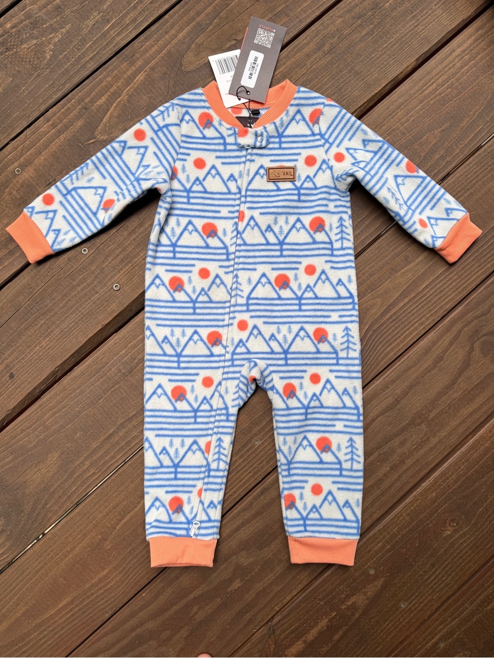 Jack + Sage - Summit Serenity Kids Fleece Zippered Footie